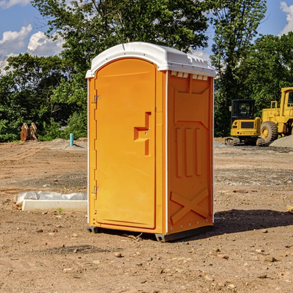 how often are the portable toilets cleaned and serviced during a rental period in California Michigan